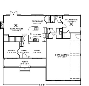 Cozy Porch and In-Law Suite Plan Image - Floor 1