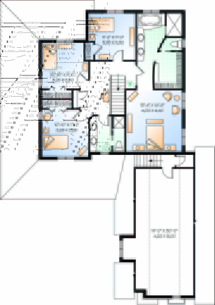 Wrap Around Porch and Private Space Second Floor Plan - SDL Custom Homes