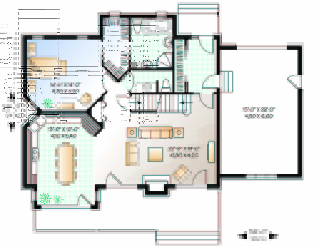 Vacation Retreat First Floor Plan - SDL Custom Homes