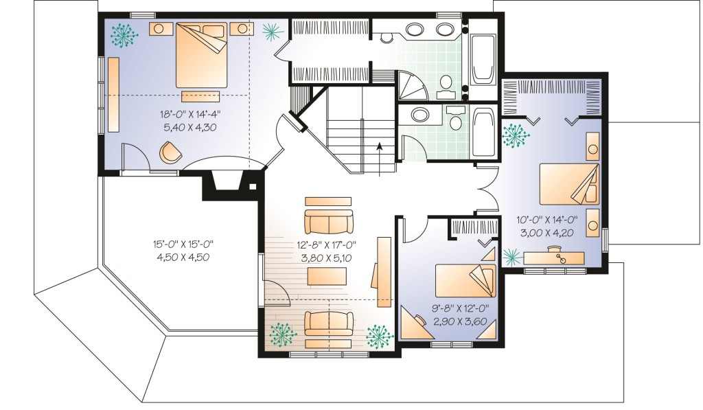Wonderful Wrap Around Porch Second Floor Plan - SDL Custom Homes