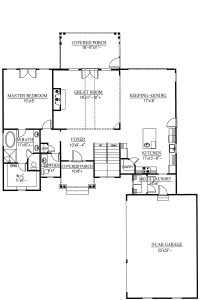 Great Room with Loft Plan Image - Floor 1