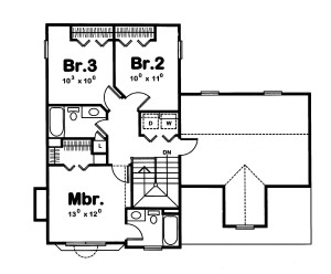 Three Bedroom Plan Image - Second Floor
