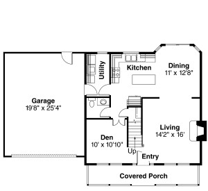 Traditional Farm Style Home Plan Image - Floor 1
